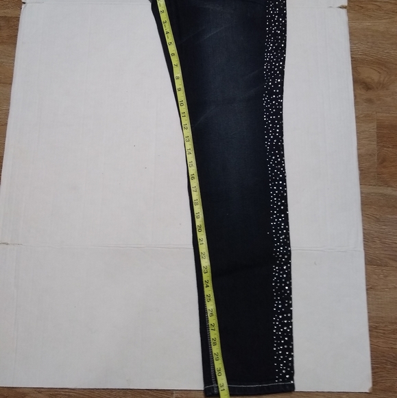 ALMOST FAMOUS embellished rhinestone bling jeans, 13 - Picture 12 of 15